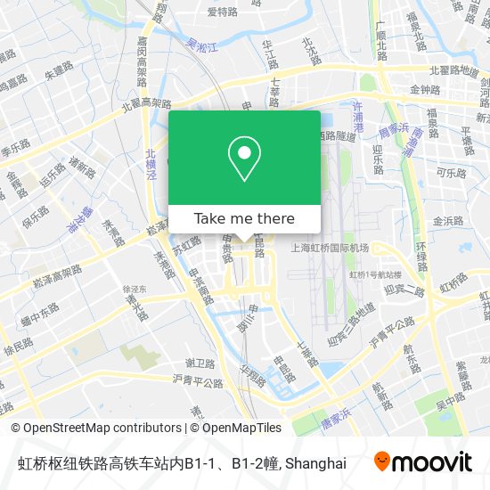 虹桥枢纽铁路高铁车站内B1-1、B1-2幢 map
