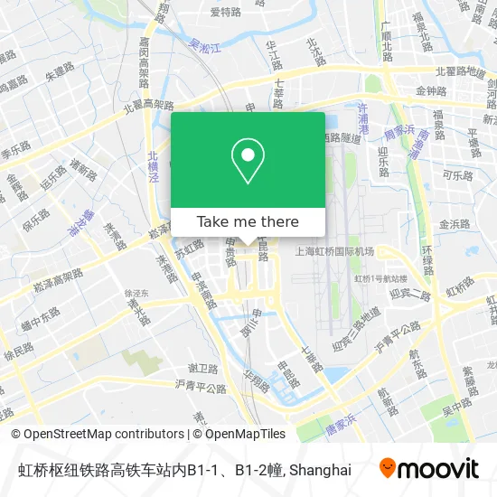 虹桥枢纽铁路高铁车站内B1-1、B1-2幢 map