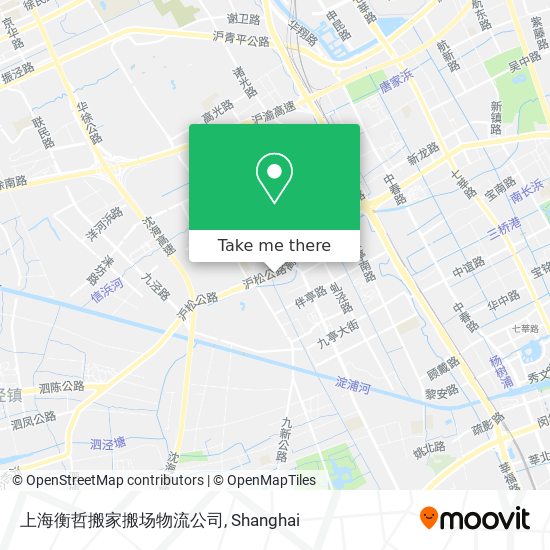 上海衡哲搬家搬场物流公司 map