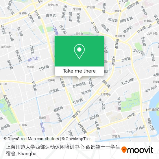 上海师范大学西部运动休闲培训中心-西部第十一学生宿舍 map