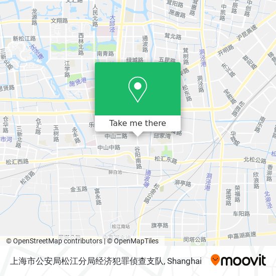 How To Get To 上海市公安局松江分局经济犯罪侦查支队in 中山街道by Bus Or Metro