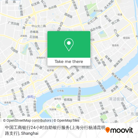 中国工商银行24小时自助银行服务(上海分行杨浦昆明路支行) map