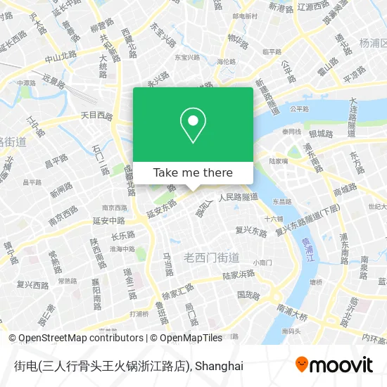 街电(三人行骨头王火锅浙江路店) map