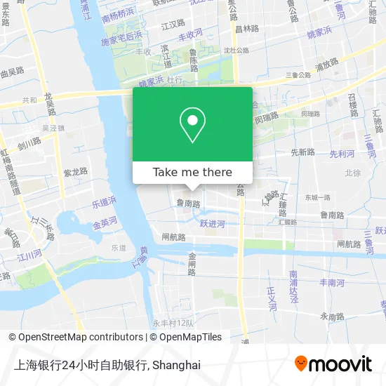 上海银行24小时自助银行 map