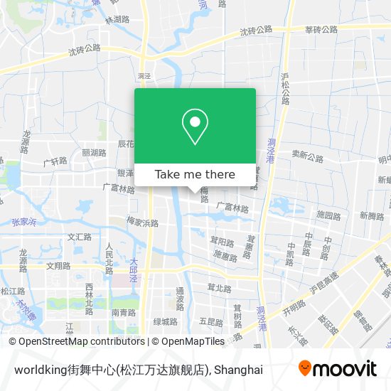 worldking街舞中心(松江万达旗舰店) map