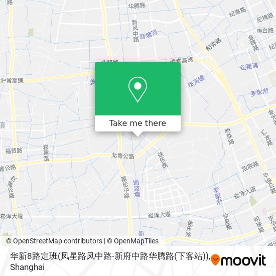 华新8路定班(凤星路凤中路-新府中路华腾路(下客站)) map