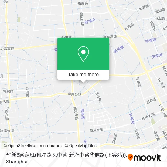 华新8路定班(凤星路凤中路-新府中路华腾路(下客站)) map