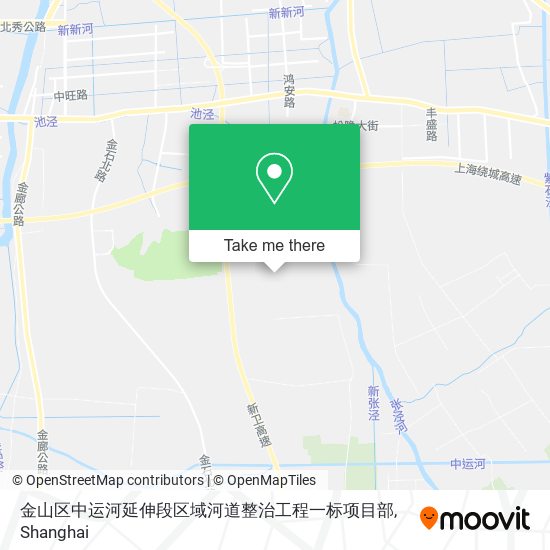 金山区中运河延伸段区域河道整治工程一标项目部 map