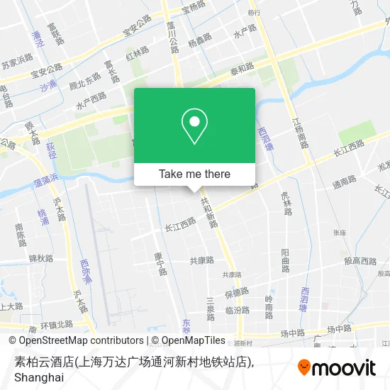 素柏云酒店(上海万达广场通河新村地铁站店) map