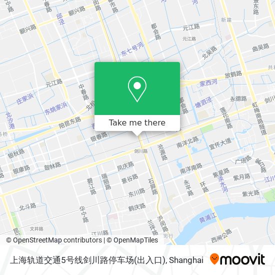 上海轨道交通5号线剑川路停车场(出入口) map