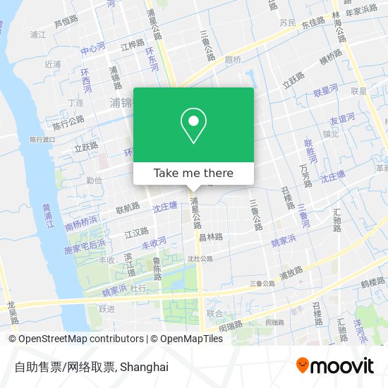 自助售票/网络取票 map