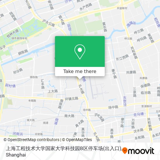 上海工程技术大学国家大学科技园B区停车场(出入口) map