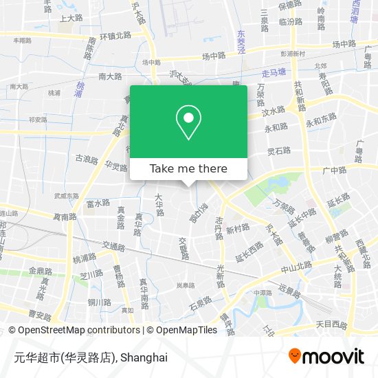 元华超市(华灵路店) map