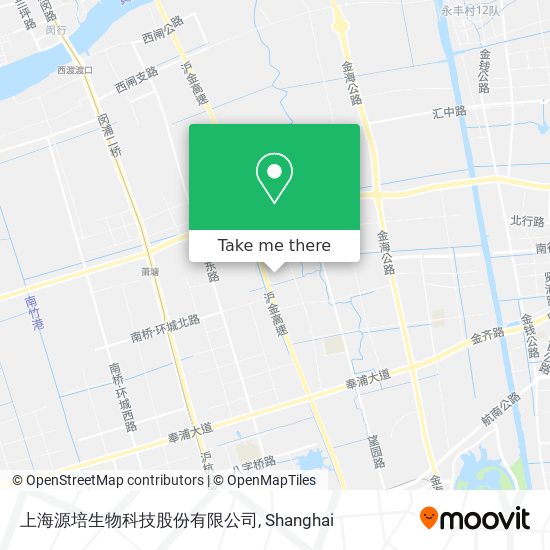 上海源培生物科技股份有限公司 map