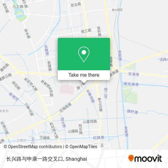 长兴路与申康一路交叉口 map
