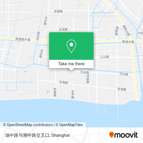 场中路与潮中路交叉口 map