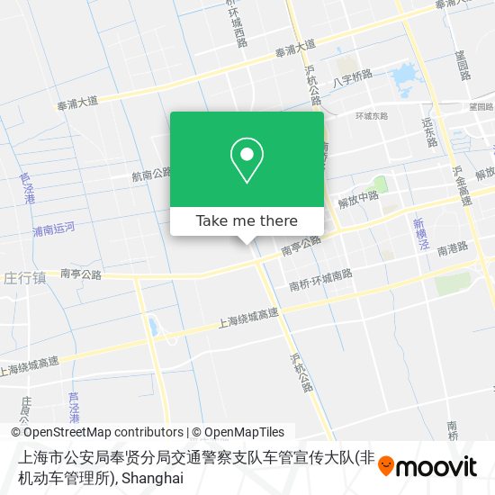 上海市公安局奉贤分局交通警察支队车管宣传大队(非机动车管理所) map