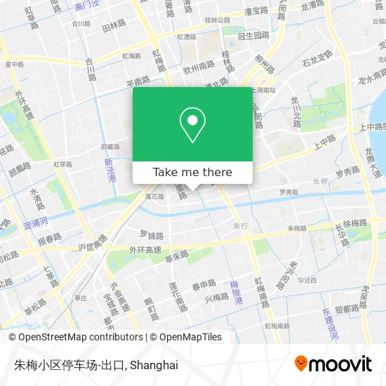 朱梅小区停车场-出口 map
