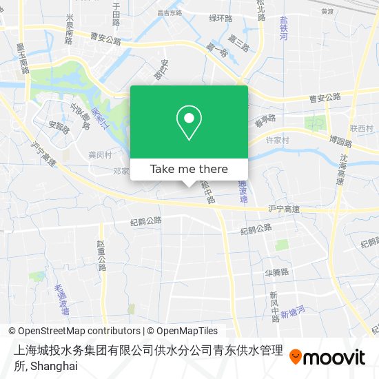 上海城投水务集团有限公司供水分公司青东供水管理所 map