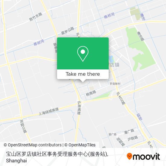 宝山区罗店镇社区事务受理服务中心(服务站) map