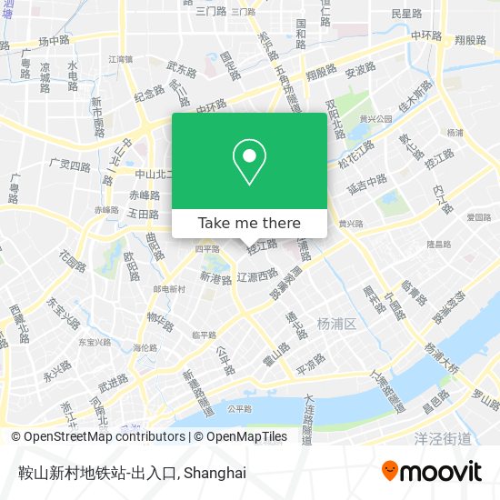 鞍山新村地铁站-出入口 map