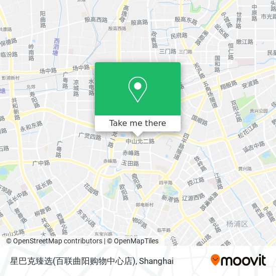 星巴克臻选(百联曲阳购物中心店) map