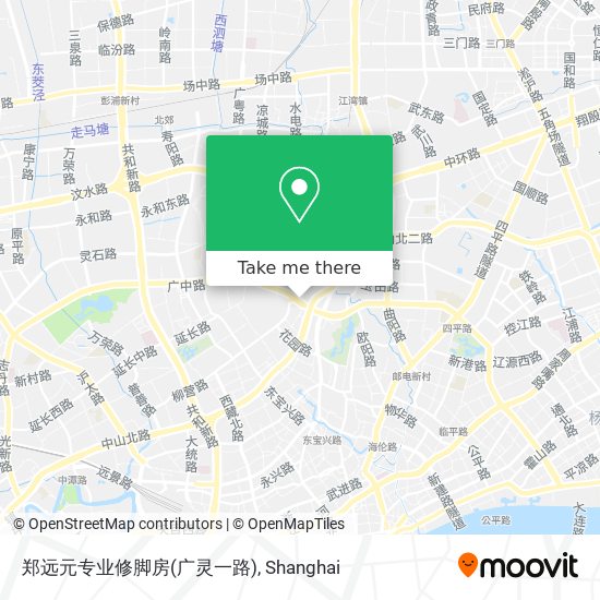 郑远元专业修脚房(广灵一路) map