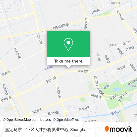 嘉定马东工业区人才招聘就业中心 map