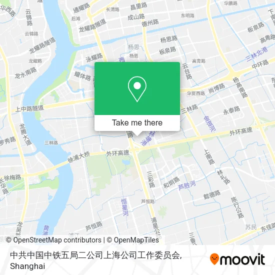 中共中国中铁五局二公司上海公司工作委员会 map