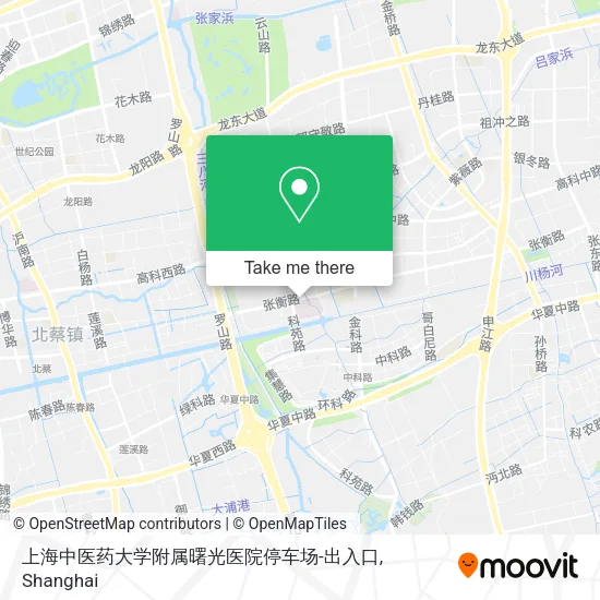 上海中医药大学附属曙光医院停车场-出入口 map