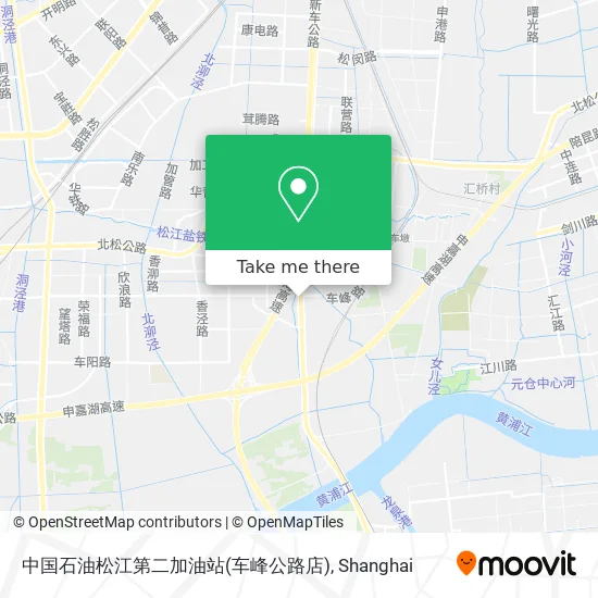 中国石油松江第二加油站(车峰公路店) map