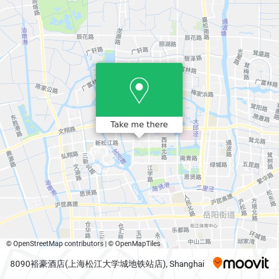 8090裕豪酒店(上海松江大学城地铁站店) map