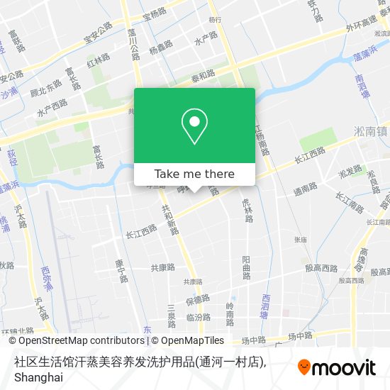 社区生活馆汗蒸美容养发洗护用品(通河一村店) map
