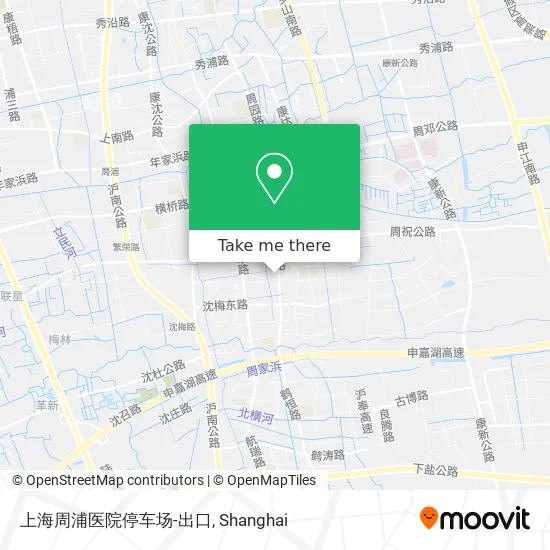 上海周浦医院停车场-出口 map