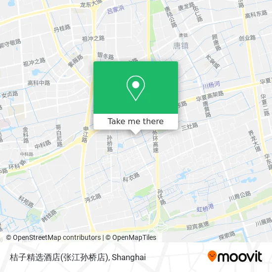 桔子精选酒店(张江孙桥店) map