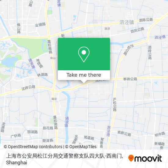 上海市公安局松江分局交通警察支队四大队-西南门 map