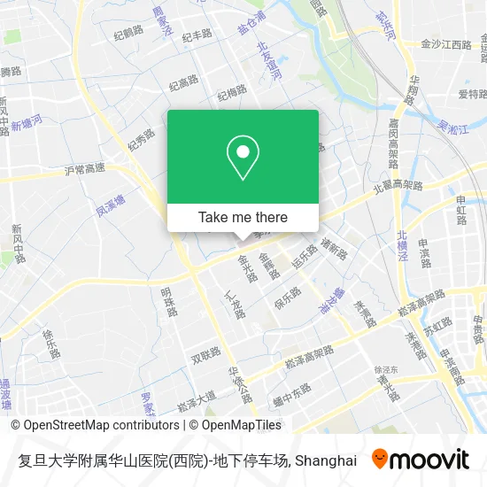 复旦大学附属华山医院(西院)-地下停车场 map