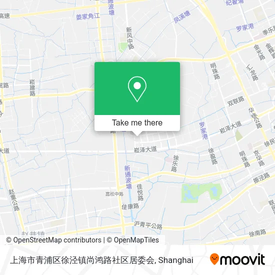 上海市青浦区徐泾镇尚鸿路社区居委会 map