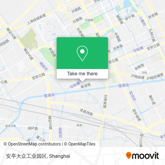 安亭大众工业园区 map
