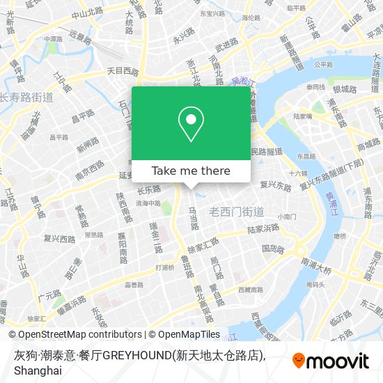 灰狗·潮泰意·餐厅GREYHOUND(新天地太仓路店) map