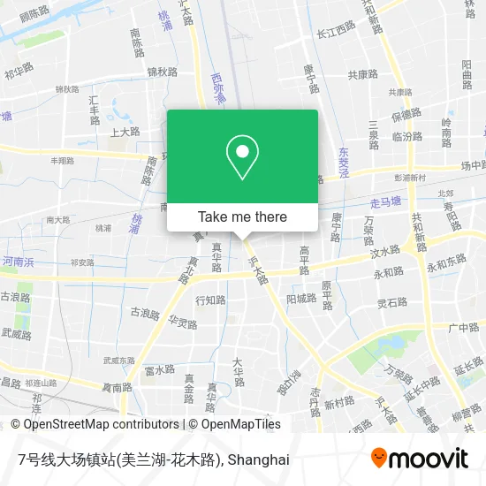 7号线大场镇站(美兰湖-花木路) map