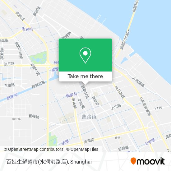 百姓生鲜超市(水洞港路店) map