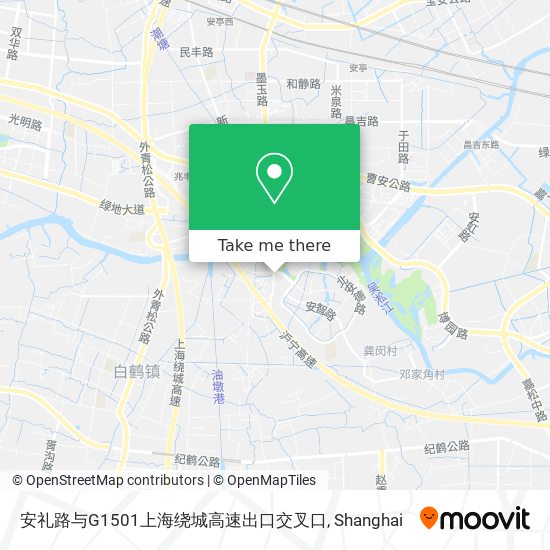 安礼路与G1501上海绕城高速出口交叉口 map