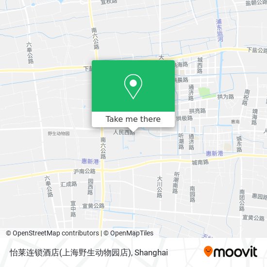 怡莱连锁酒店(上海野生动物园店) map