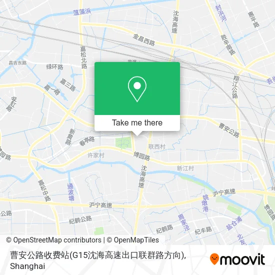 曹安公路收费站(G15沈海高速出口联群路方向) map