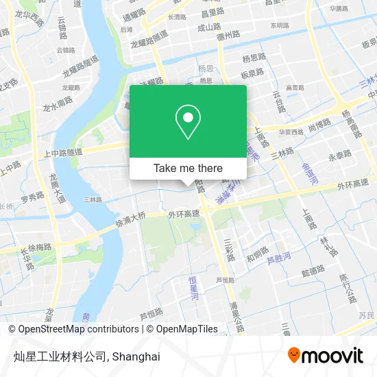 灿星工业材料公司 map