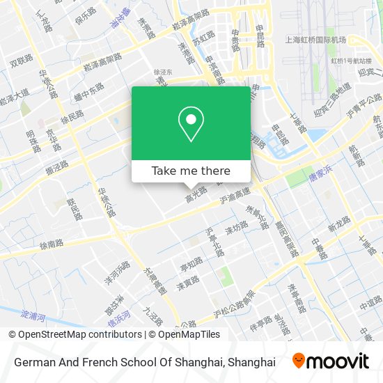 German And French School Of Shanghai map