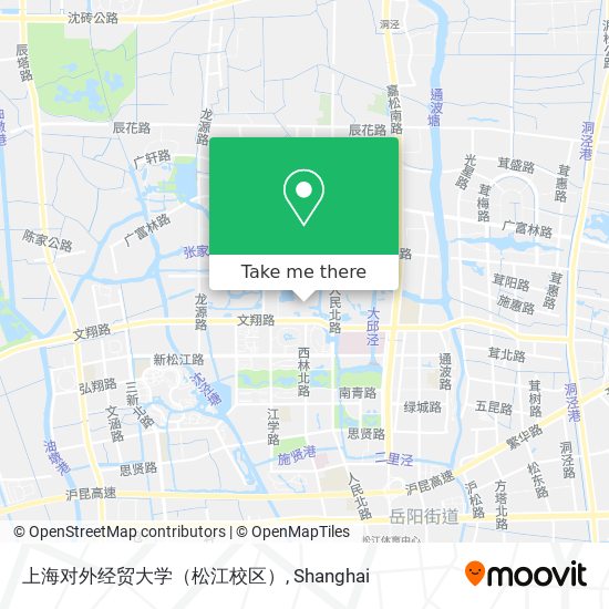 上海对外经贸大学（松江校区） map