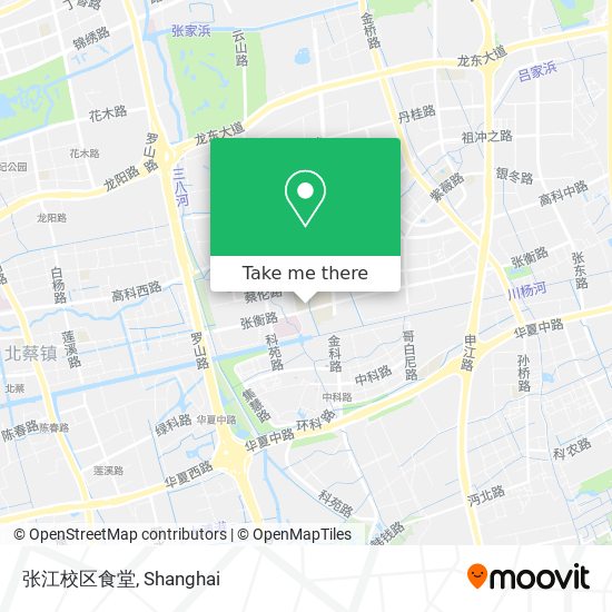 张江校区食堂 map