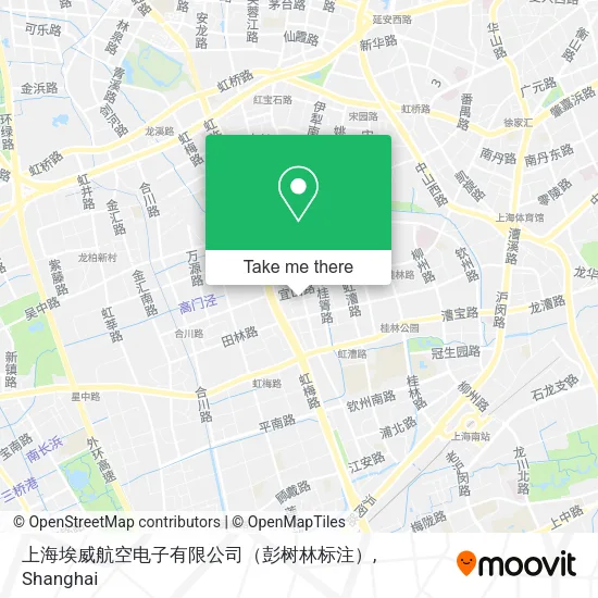 上海埃威航空电子有限公司（彭树林标注） map